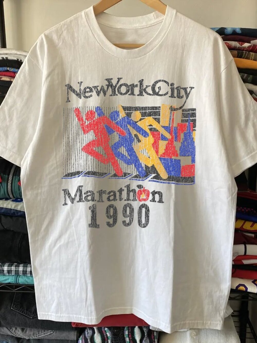 Rare NYC Marathon  White Tee